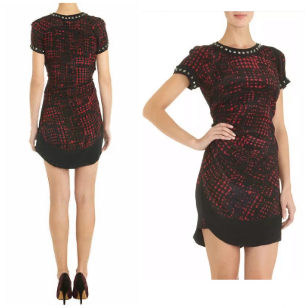 Isabel Marant Etoile Trash Rouge Silk Dress Sz. 1 - Picture 6 of 16